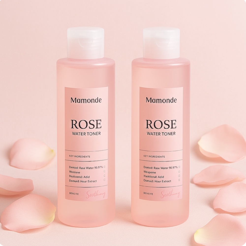 Lot 2pc Mamonde Rose Water Toner 250ml | Korean K-Beauty Hydrating Skincare